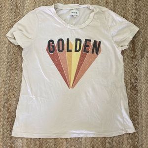 MATE the label Golden graphic organic shirt
